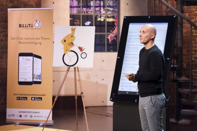 BiLLiTii im Pitch bei 2min2mio, der Start Up Sendung von Puls4