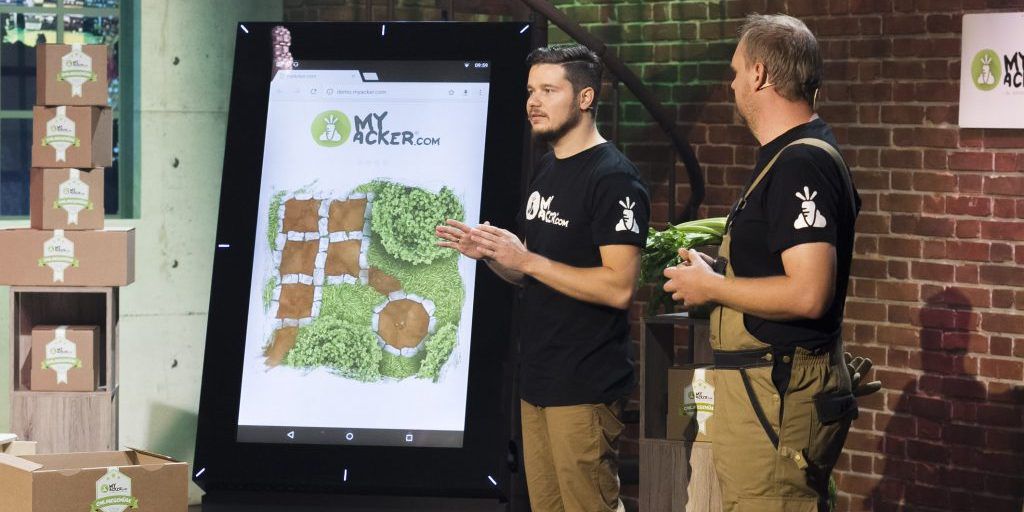 MyAcker im Pitch bei 2min2mio, der Start Up Sendung von Puls4