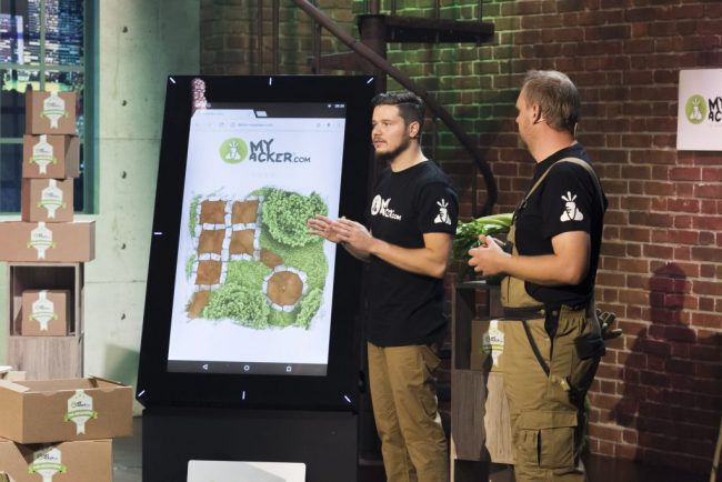 MyAcker im Pitch bei 2min2mio, der Start Up Sendung von Puls4