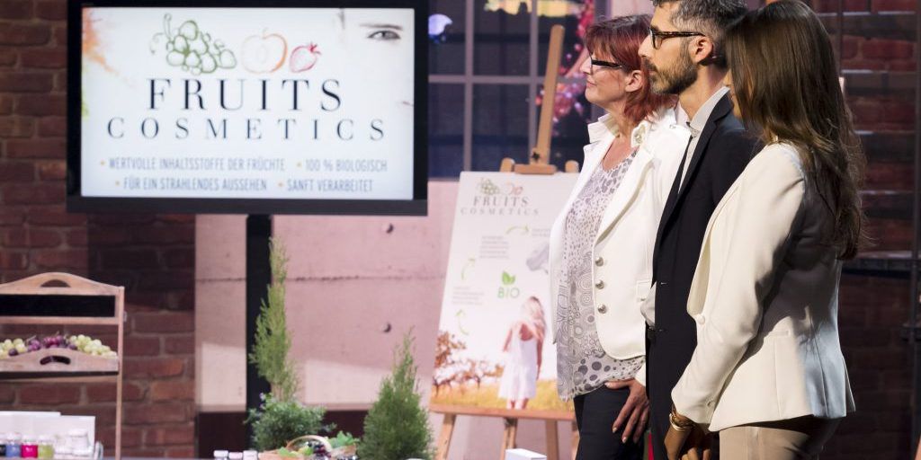 Fruits Cosmetics im Pitch bei 2min2mio, der Start Up Sendung von Puls4